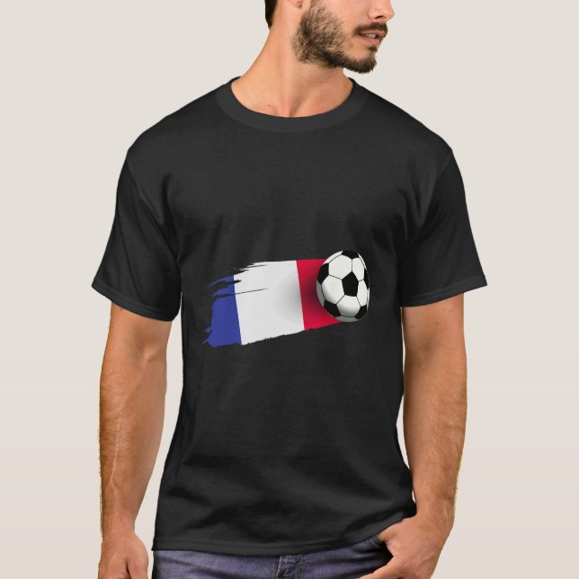France Flag Jersey French Soccer Team French _1  T Shirt (Framsida)
