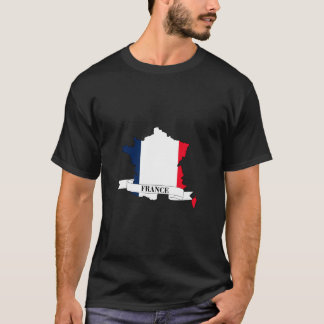 France flag map t shirt