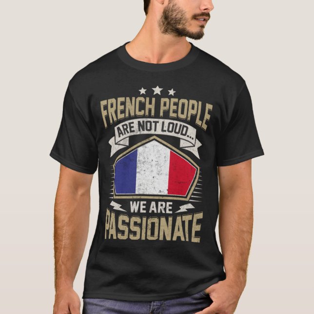 France Flag Passionate French Girls & Women T Shirt (Framsida)