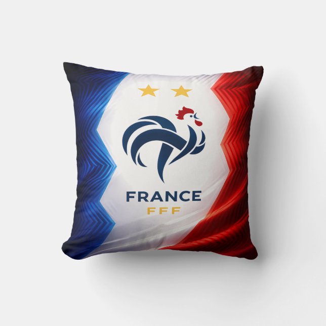 France Flag Rooster Design Pillow Kudde (Framsida)