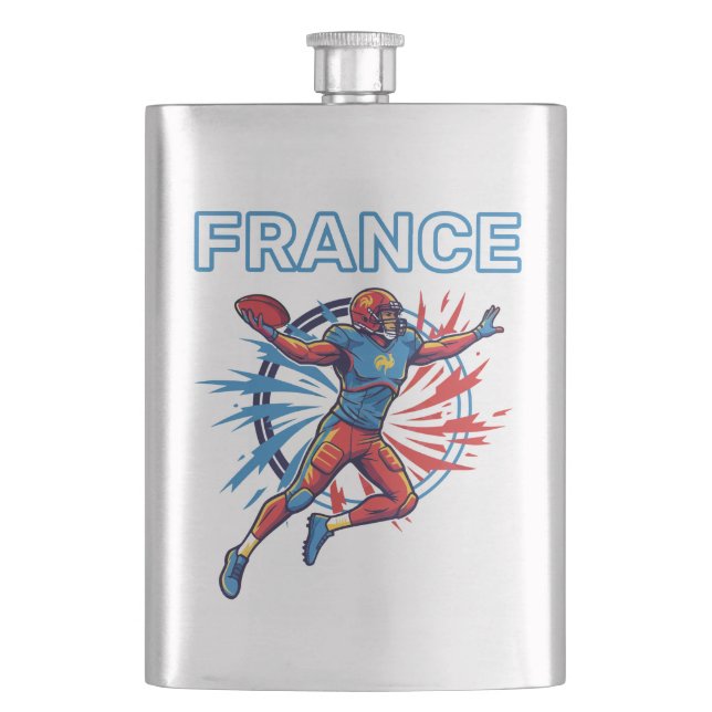 France Football Dynamic Quarterback Patriotic Art Fickplunta (Framsidan)