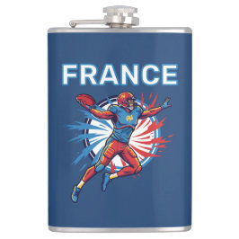 France Football Dynamic Quarterback Patriotic Art Fickplunta