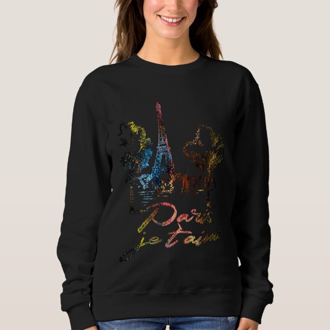 France Paris Eiffel Tower je t'aime T Shirt (Framsida)