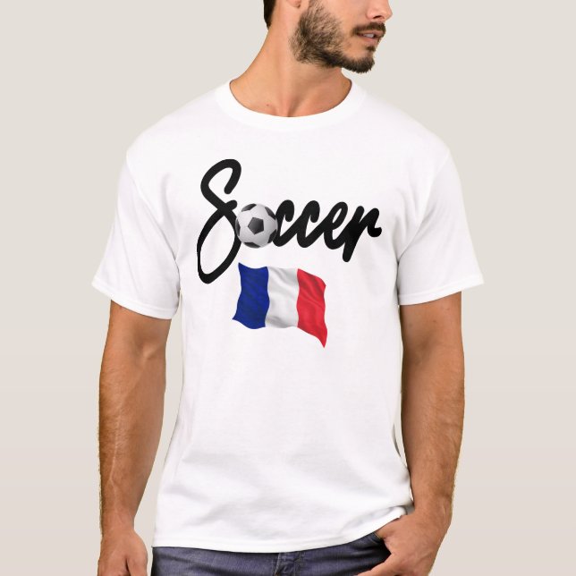 France Soccer - French Flag  T Shirt (Framsida)