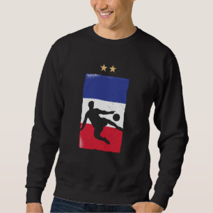 France Soccer Jersey Football Fan French Flag Lång Ärmad Tröja