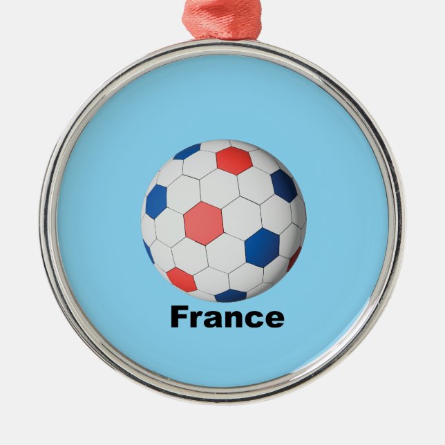 France Soccer Julgransprydnad Metall (Framsidan)