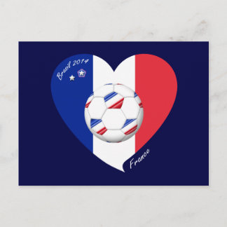 "FRANCE" Soccer Team. Fútbol de Francia 2014 Vykort