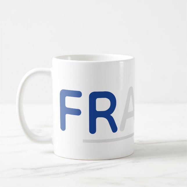 "France" Typography Mug Kaffemugg (Vänster)