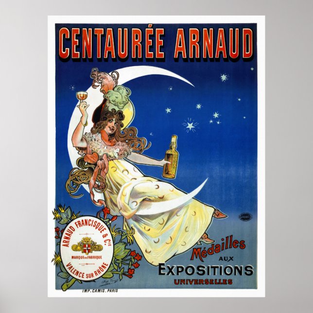 France Vintage Advertising Poster Restored (Framsidan)