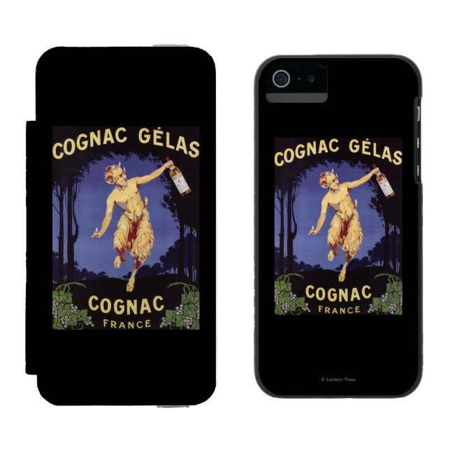 FranceCognac Gelas befordrings- PosterFrance Incipio iPhone Wallet Skal (Sida vid Sida)