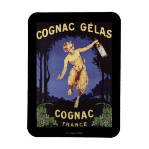FranceCognac Gelas befordrings- PosterFrance Magnet