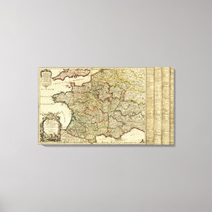 FrancePanoramic MapFrance Canvastryck