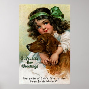 Frances Brundage: flicka med Hund Poster