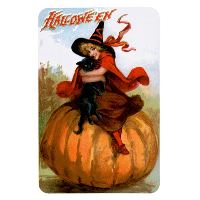Frances Brundage: Halloween Witch Magnet (Vertikal)