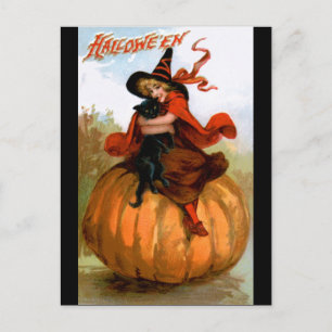 Frances Brundage: Halloween Witch Vykort
