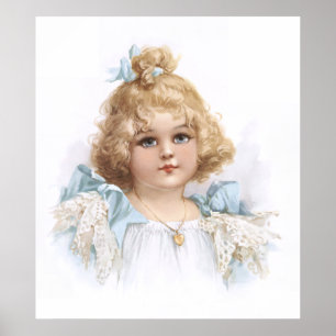 Frances Brundage - Porträtt i en ung flicka Poster
