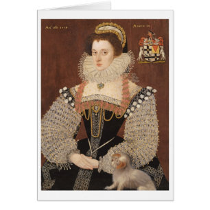 Frances Clinton, dam Chandos (1552-1623) 1579 Hälsningskort