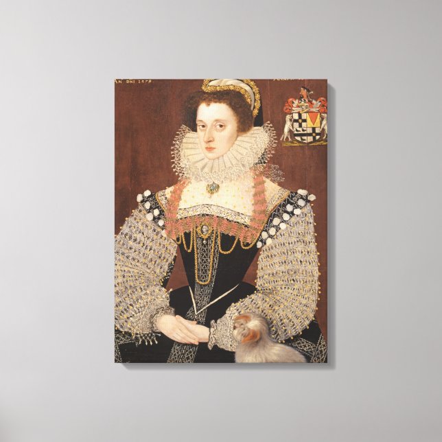 Frances Clinton, Dam Chandos (1552-1623) 1579 (oi) Canvastryck (Framsida)