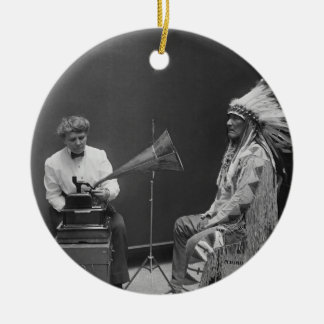 Frances Densmore Audio Recording Blackfoot Julgransprydnad Keramik