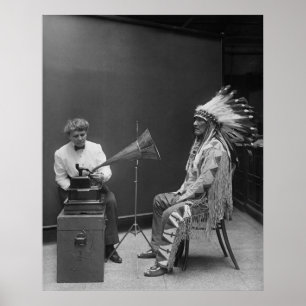 Frances Densmore Audio Recording Blackfoot Poster