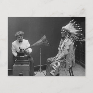 Frances Densmore Audio Recording Blackfoot Vykort