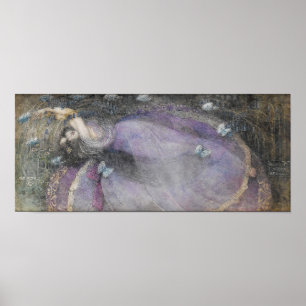 Frances MacDonalds "Girl with Blue Butterflies" Poster