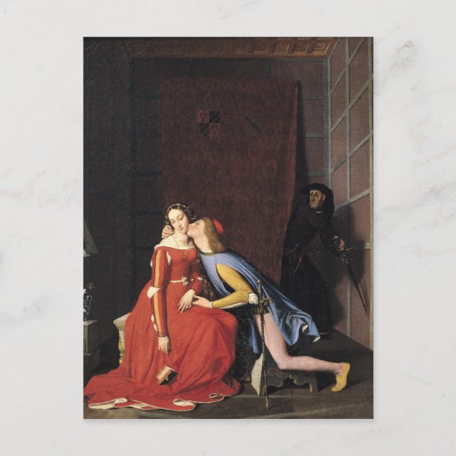 Francesca da Rimini och Paolo Malatesta, 1819 Vykort (Framsida)