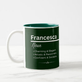 Francesca Personlig Namn Kaffe Mugg