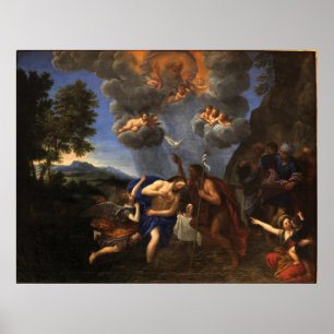 Francesco Albani - Kristus baptism - Circa 1630 Poster