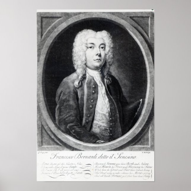 Francesco Bernardi Senesino Poster (Framsidan)