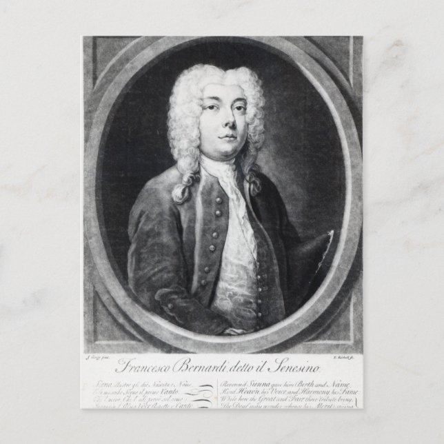 Francesco Bernardi Senesino Vykort (Framsida)