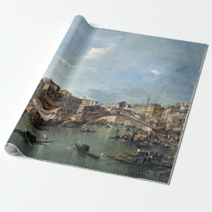 Francesco Guardi Grand Canal med Rialto Presentpapper