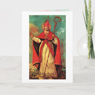 Francesco Guardis välsignelse av St. Nicholas Helgkort
