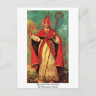 Francesco Guardis välsignelse av St. Nicholas Vykort