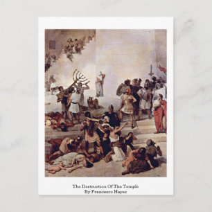 Francesco Hayez förstörelse av Temple Vykort