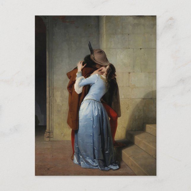 Francesco Hayez - Kiss Postcard Vykort (Framsida)