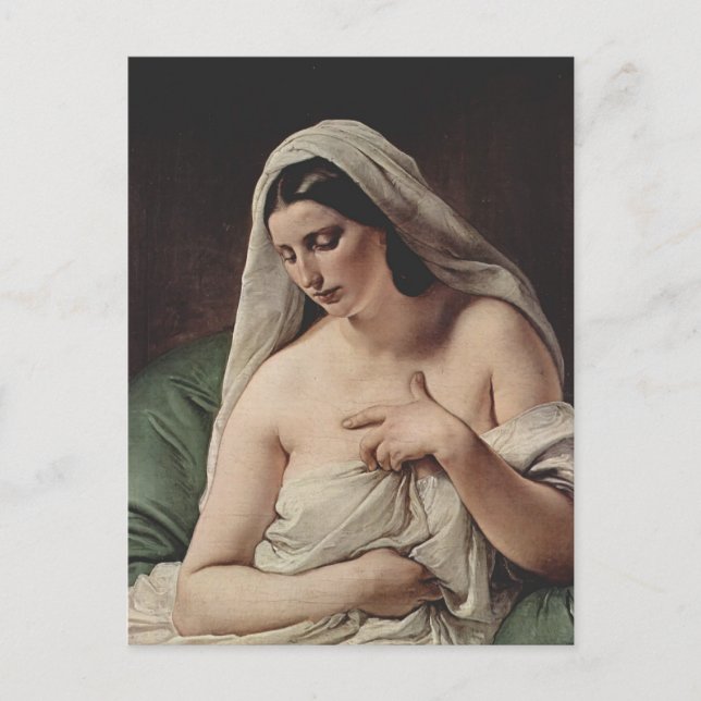 Francesco Hayez-Odalisque Vykort (Framsida)