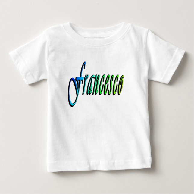 Francesco, Namn, Logotyp, Vit babytröja för pojkar Tröja (Framsida)