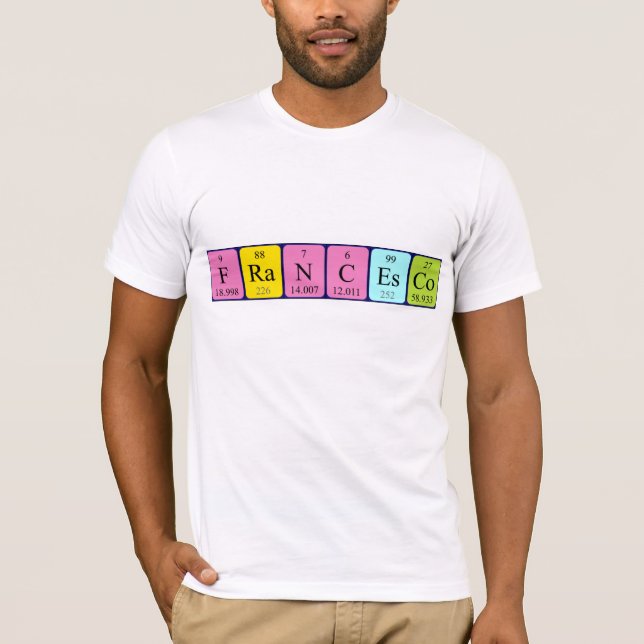 Francesco Periodiska skjorta bord namn Tee Shirt (Framsida)