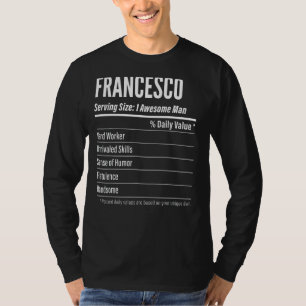 Francesco Serving Storlek Nutrition Label Calories T Shirt