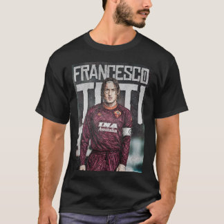 Francesco Totti AS Roma 2000-talet Retro Stil Skis T Shirt