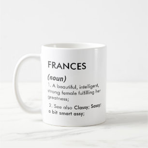 Francess namn, Redigerbart namn, Anpassat namn Kaffemugg