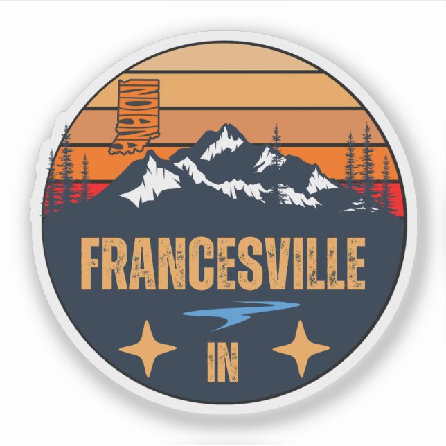 Francesville, Indiana Klistermärken (Framsida)