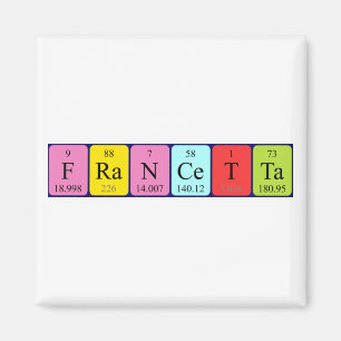 Francetta Periodisk bord namn magnet