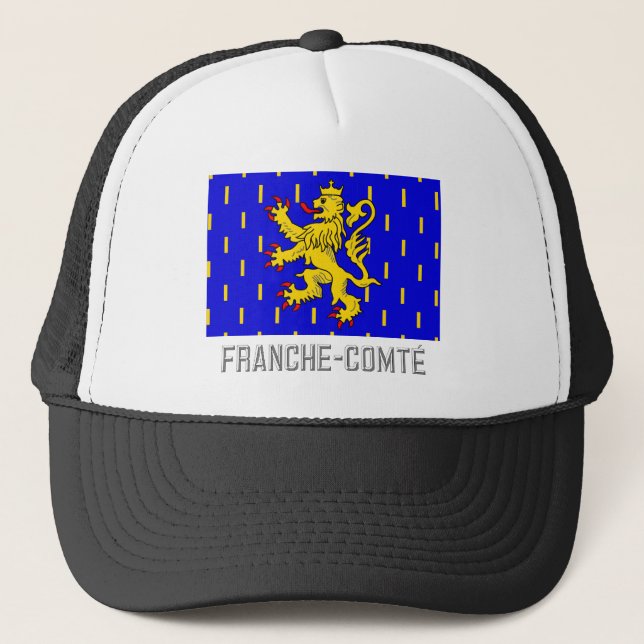 Franche-Comté flagga med namn Truckerkeps (Framsida)
