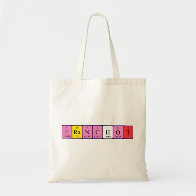 Franchot Periote bord namn tote bag Tygkasse (Framsidan)
