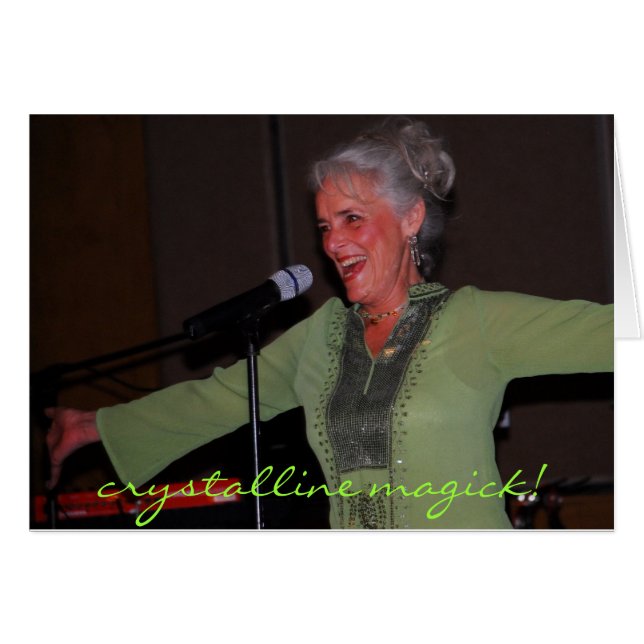 Francie… crystalline magick! hälsningskort (Framsidan Horizontal)