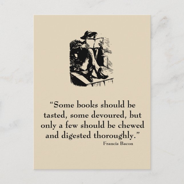 Francis Bacon Quote Postcard Vykort (Framsida)