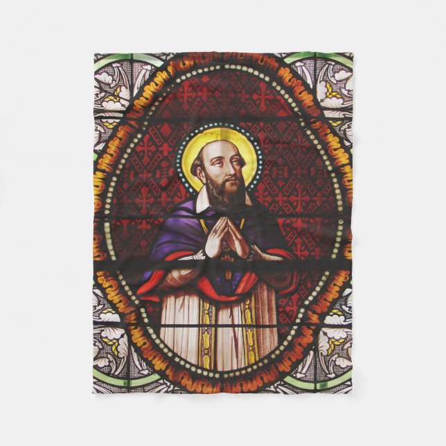 Francis de Sales Bishop of Genève Fleecefilt (Framsidan)