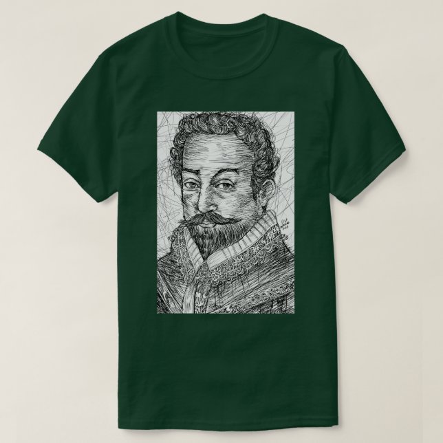 FRANCIS DRAKE BLÄCK PORTRÄTT T SHIRT (Design framsida)